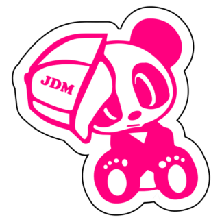 JDM Hat Panda Sticker (Hot Pink)